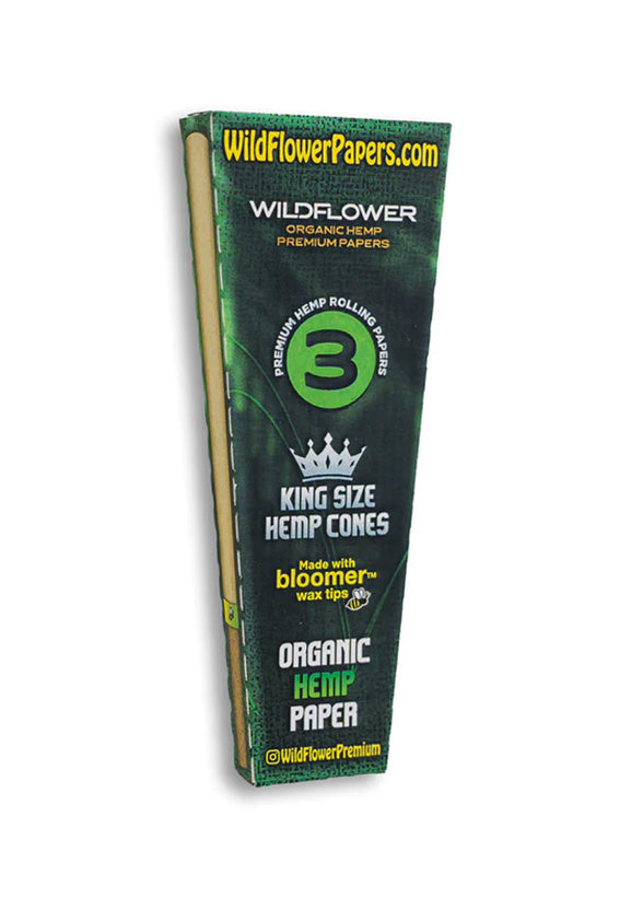 King-Size Hemp Cones with Wax Tips | Pack of 3